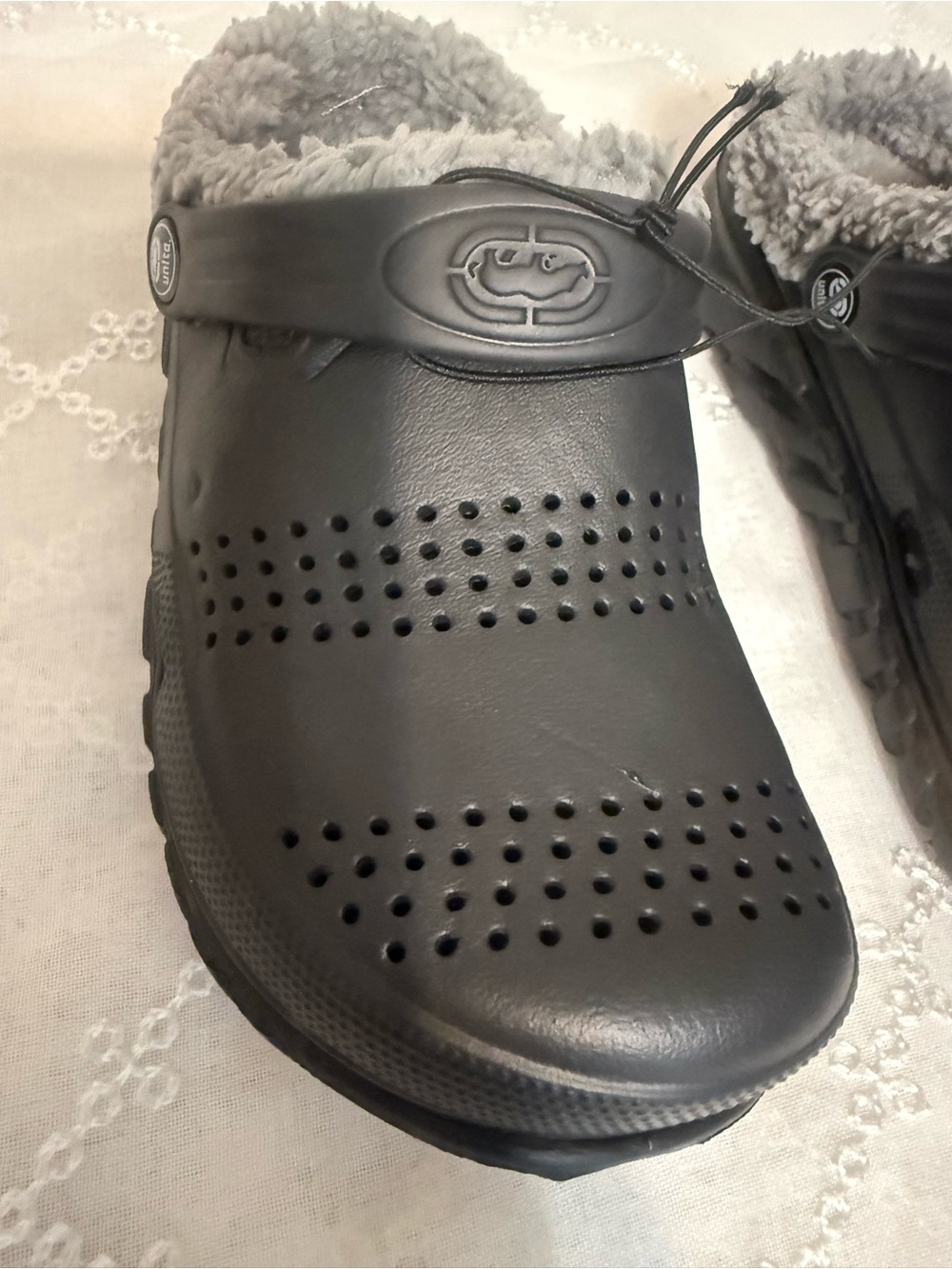 Ecko Unlimited Black Kids Slip-On Clog with Fleece Lining